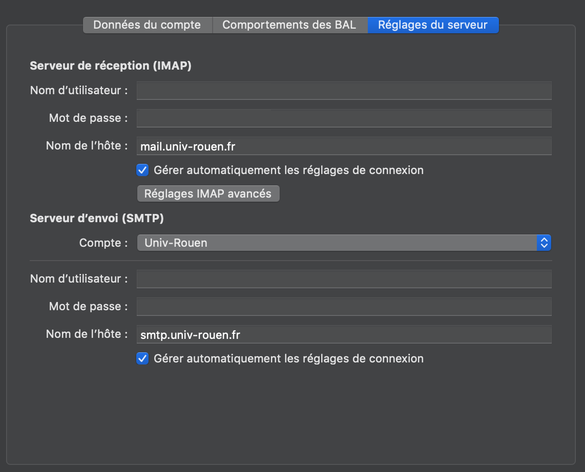 Configuration de serveurs mail